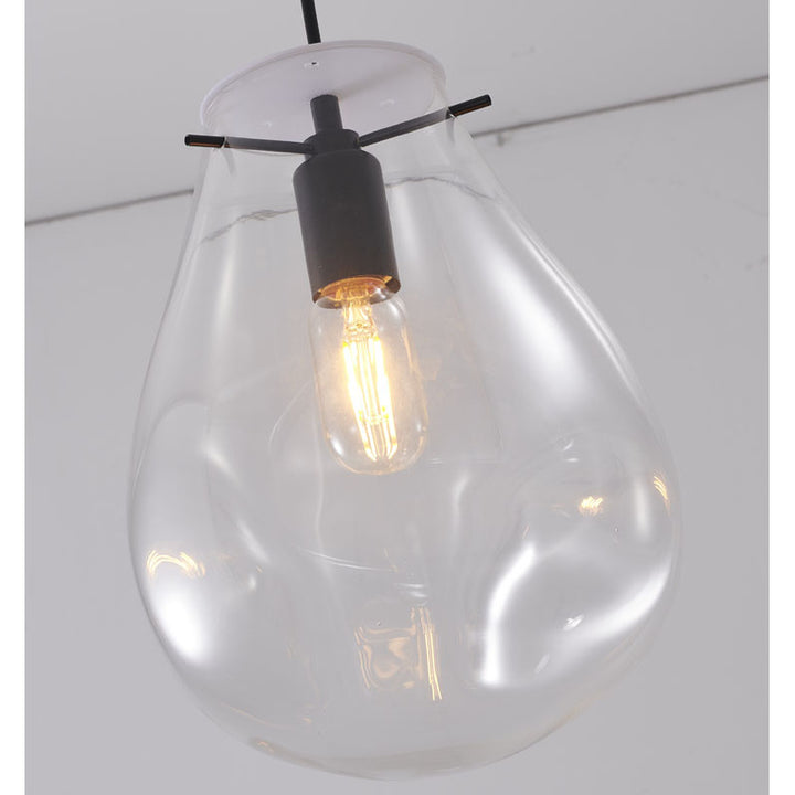Dented Jar Glass Pendant Light with Hardware by Bethel - view 19