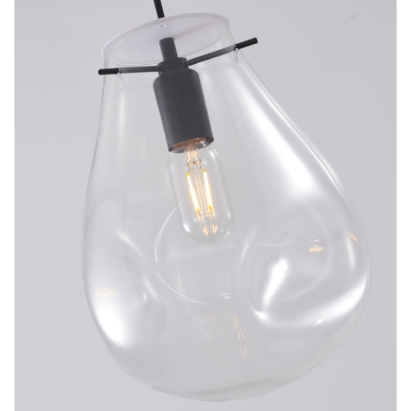 Dented Jar Glass Pendant Light with Hardware by Bethel - view 20