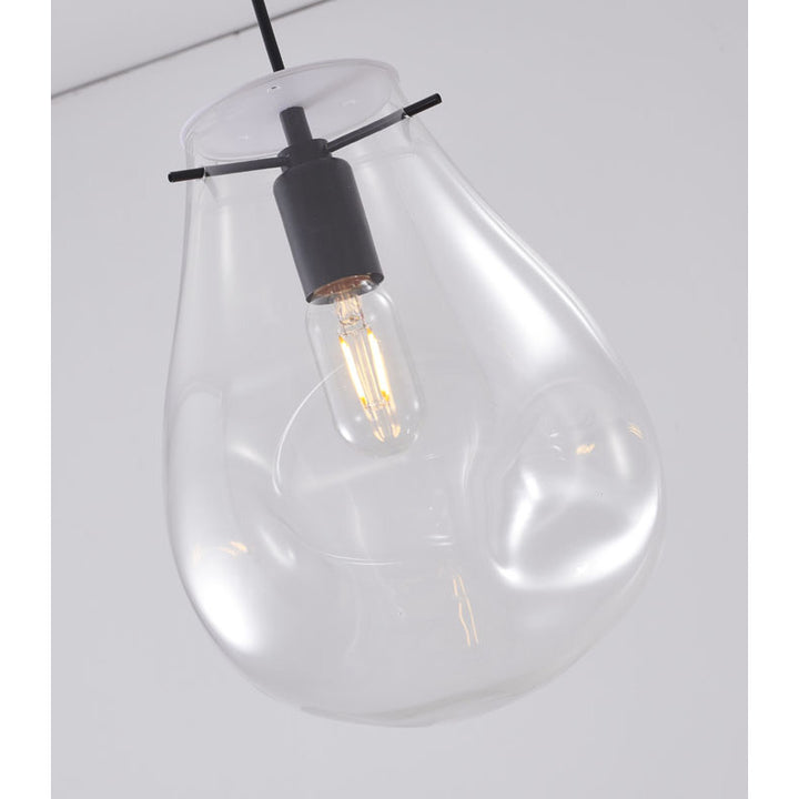 Dented Jar Glass Pendant Light with Hardware by Bethel - view 21