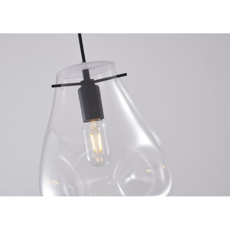 Dented Jar Glass Pendant Light with Hardware by Bethel - view 22