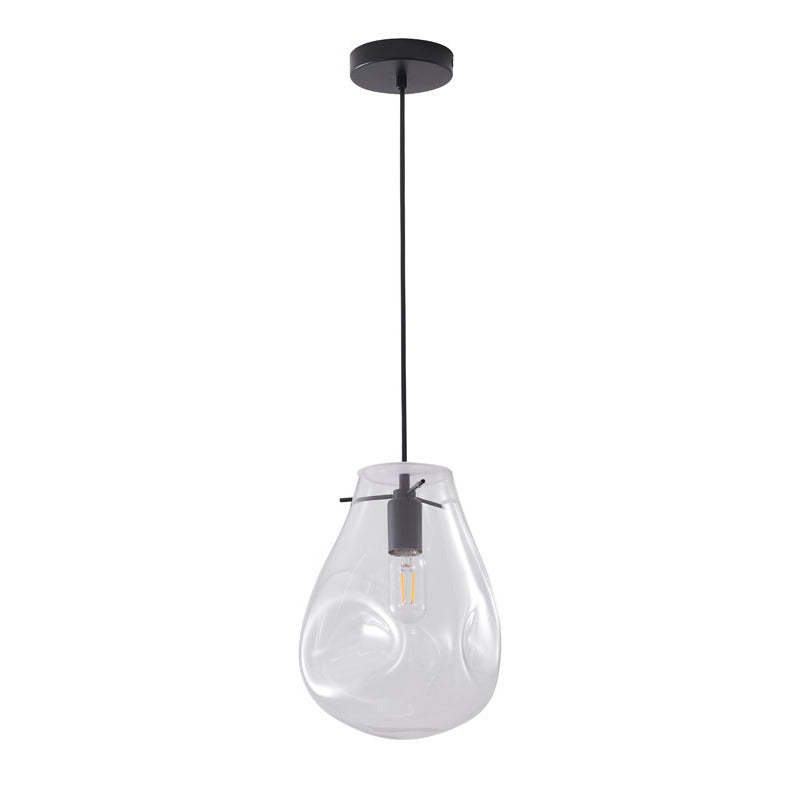 Dented Jar Glass Pendant Light with Hardware by Bethel - view 23