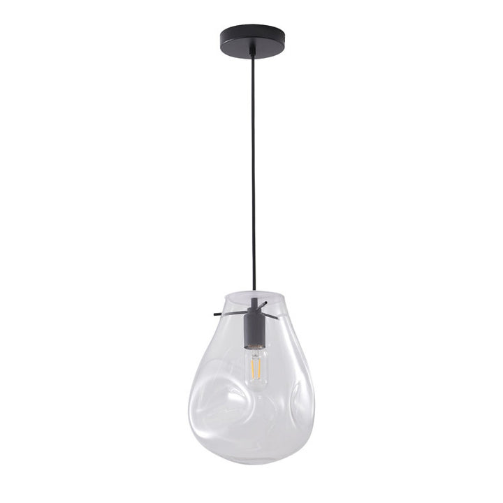 Dented Jar Glass Pendant Light with Hardware by Bethel - view 23