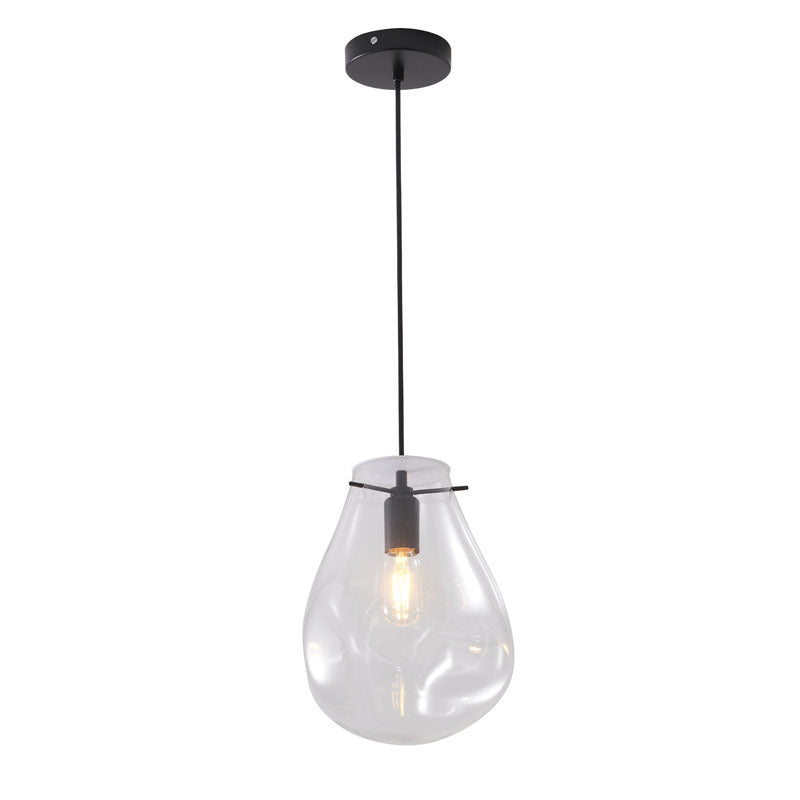 Dented Jar Glass Pendant Light with Hardware by Bethel - view 25