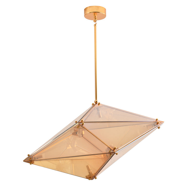 Framed Prism Chandelier with Glass Shade by Bethel - view 12