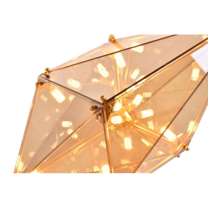 Framed Prism Chandelier with Glass Shade by Bethel - view 14