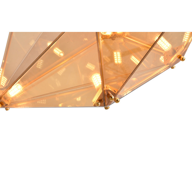 Framed Prism Chandelier with Glass Shade by Bethel - view 15