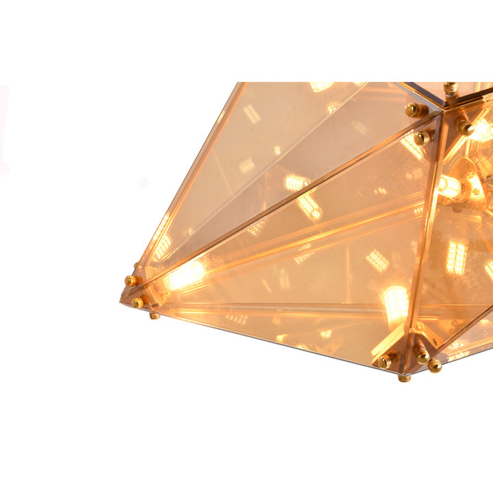 Framed Prism Chandelier with Glass Shade by Bethel - view 18