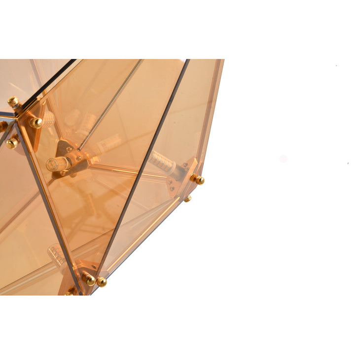 Framed Prism Chandelier with Glass Shade by Bethel - view 19