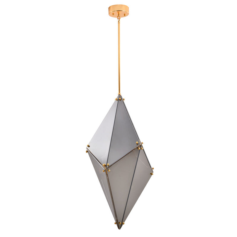 Framed Prism Chandelier with Glass Shade by Bethel - view 2