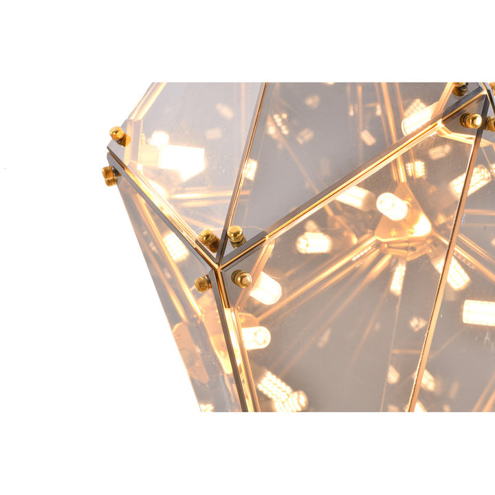 Framed Prism Chandelier with Glass Shade by Bethel - view 6