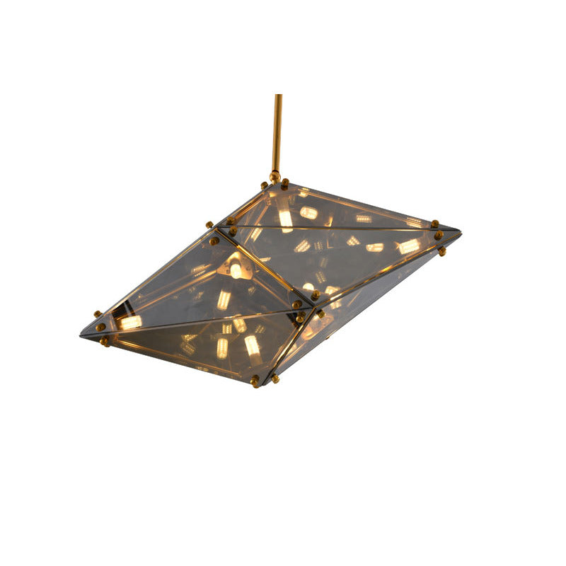 Gold Glass Chandelier (DLS52) by Bethel - view 3