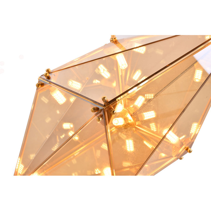Framed Prism Chandelier with Glass Shade by Bethel - view 25