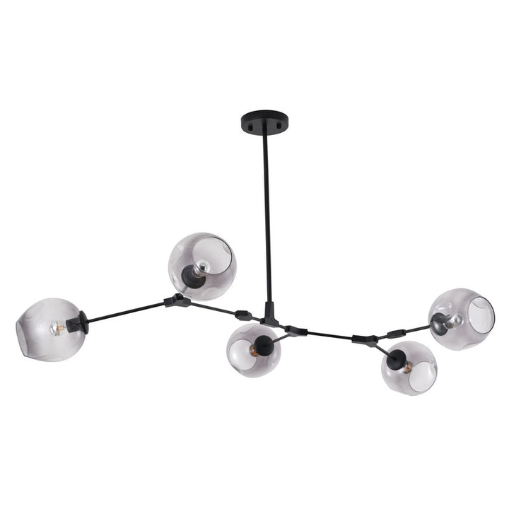 Metal Frame Chandelier with Glass Shades by Bethel - view 2
