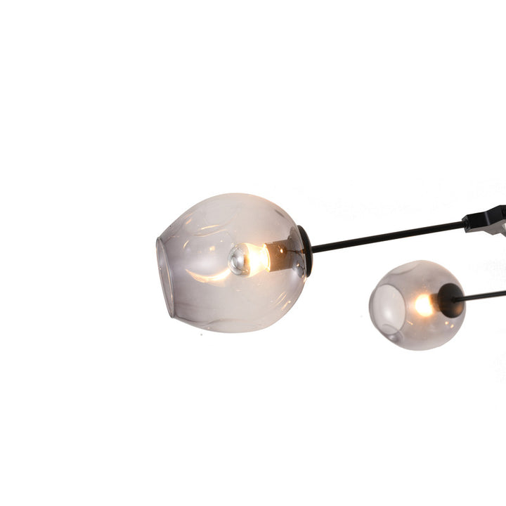 Metal Frame Chandelier with Glass Shades by Bethel - view 3
