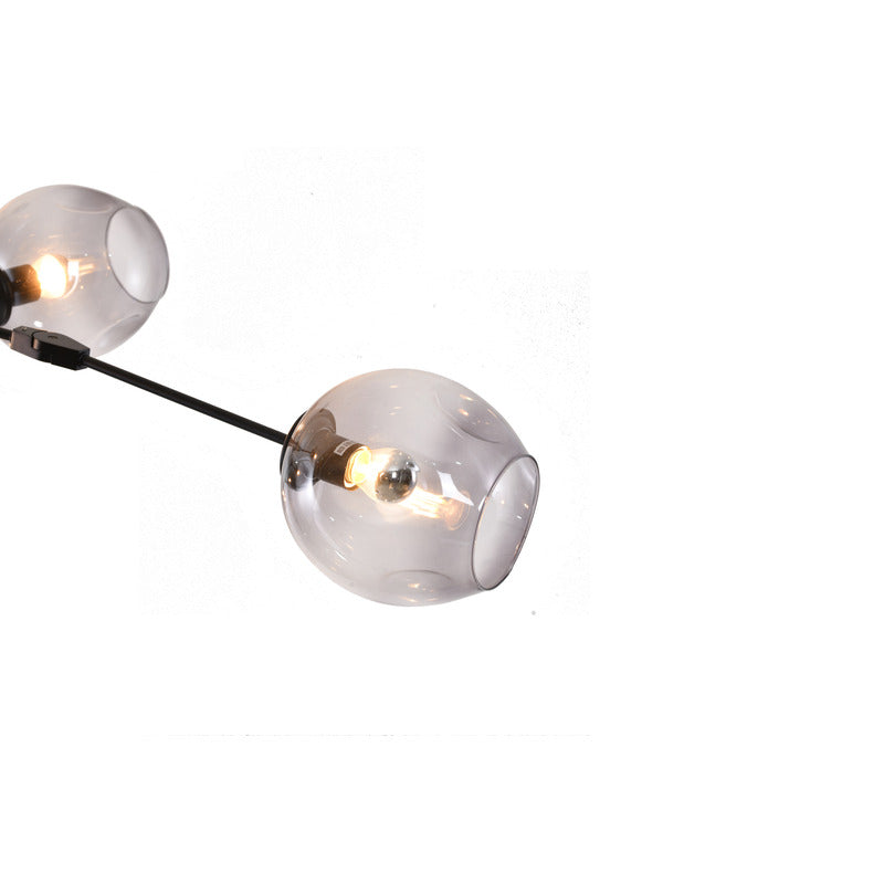 Metal Frame Chandelier with Glass Shades by Bethel - view 8