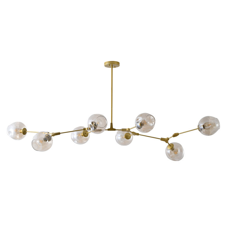 Metal Frame Chandelier with Glass Shades by Bethel - view 12