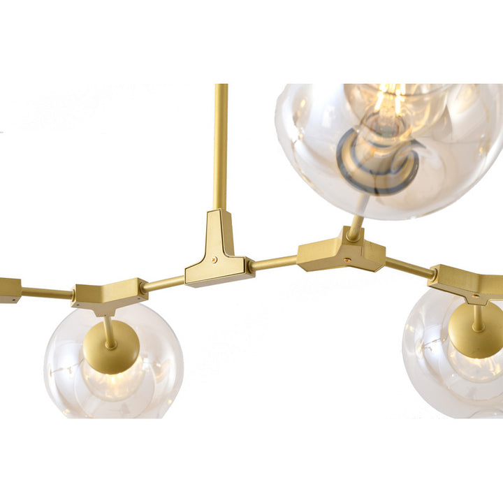 Metal Frame Chandelier with Glass Shades by Bethel - view 13