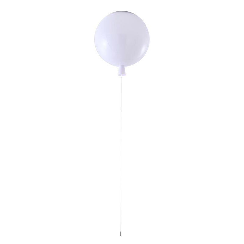White Acrylic Flush Mount Balloon Light String Is for Decoration Only by Bethel - view 2