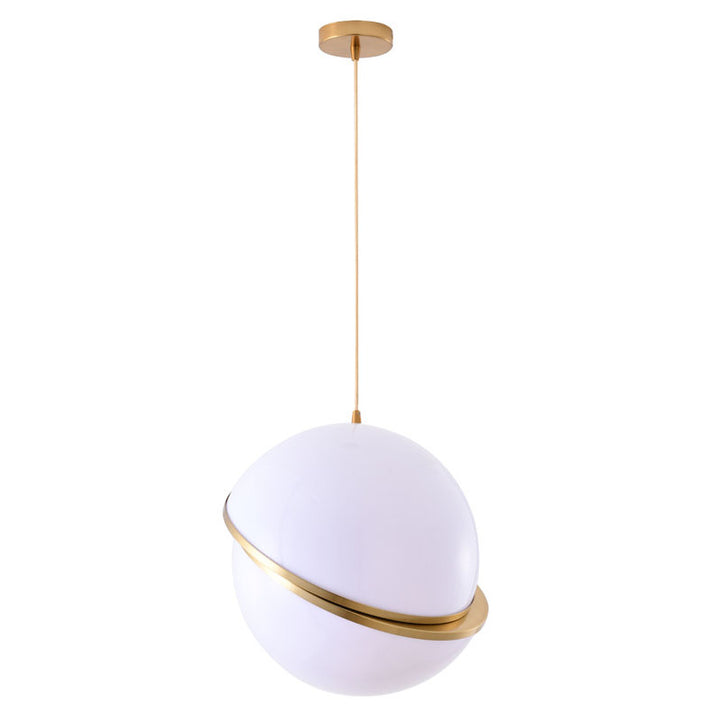 Acrylic Orb Pendant Light with Hardware by Bethel - view 3
