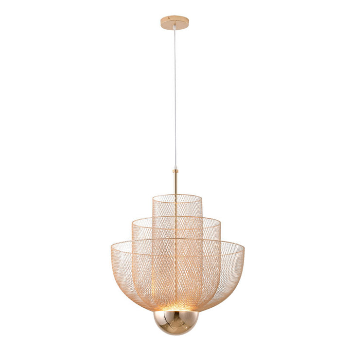 Three Tier Mesh LED Chandelier with Hardware, 23.6", by Bethel