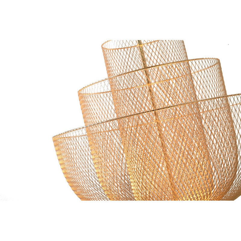Three Tier Mesh LED Chandelier with Hardware by Bethel - view 3