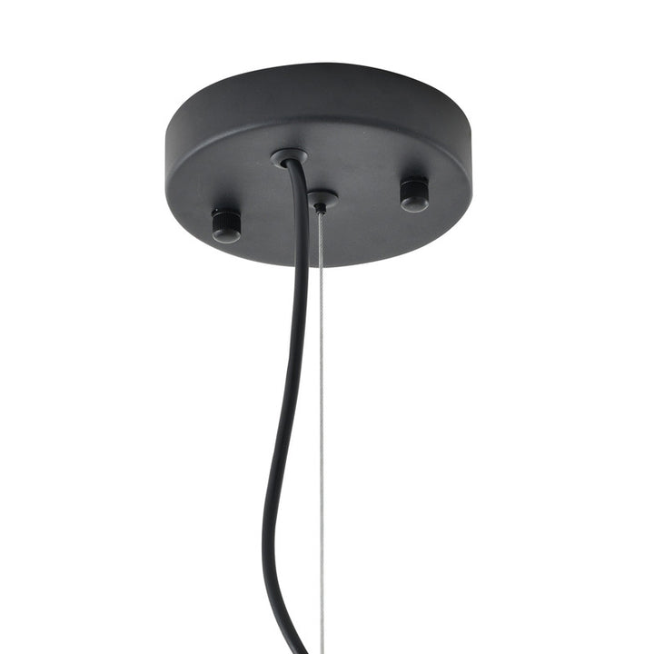White Aluminium Cup Chandelier with Black Metal Frame by Bethel - view 7