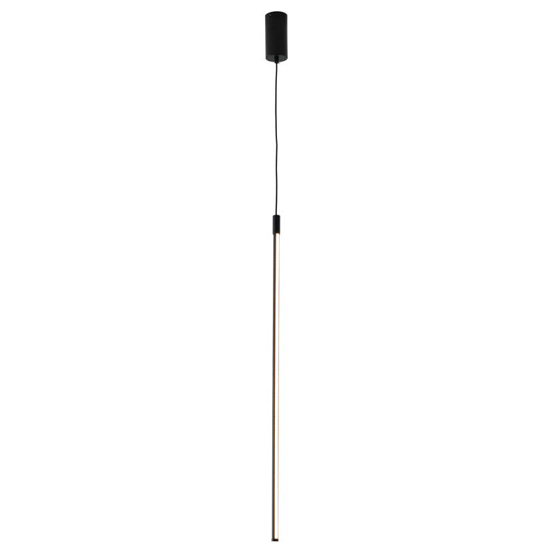 Black LED Stick Pendant Light with White Acrylic Diffuser by Bethel
