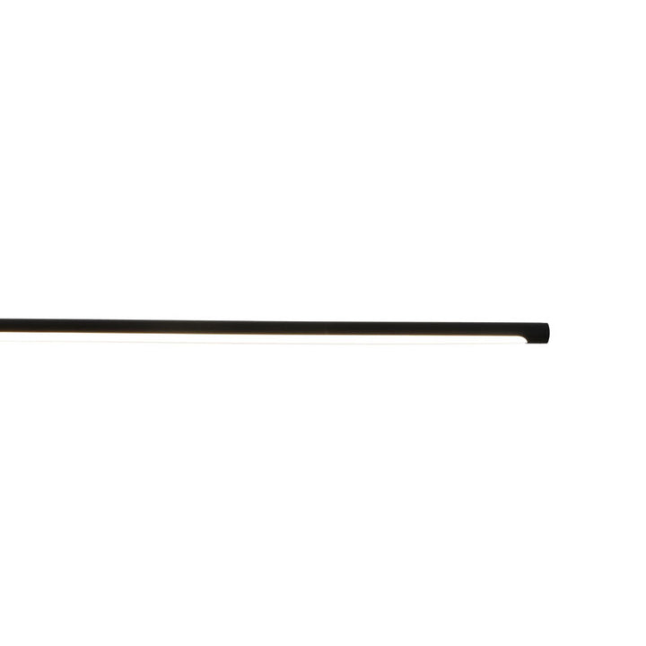 Black Ring and Linear Stick LED Chandelier with White Acrylic Diffuser by Bethel - view 4