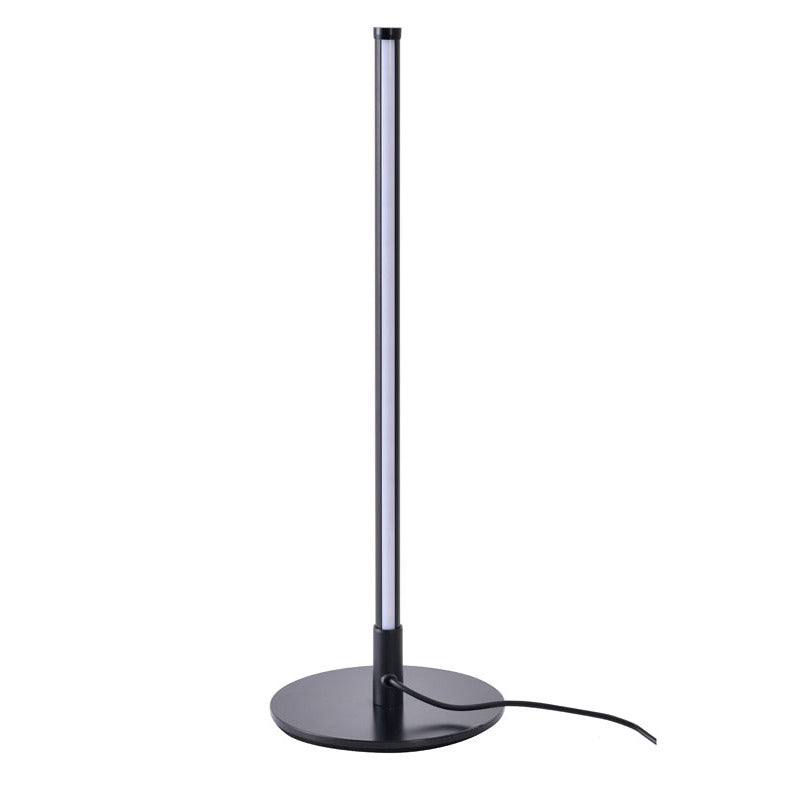 Black Linear LED Stick Table Lamp with White Acrylic Diffuser by Bethel - view 2