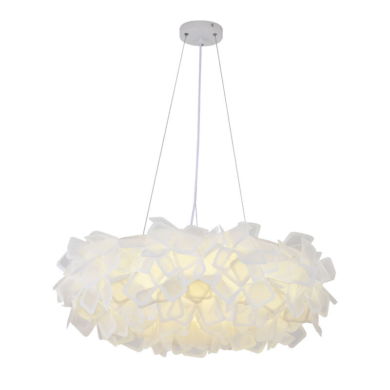 Acrylic Cloud Chandelier with Hardware in White by Bethel