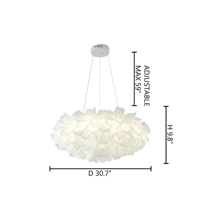 Acrylic Cloud Chandelier with Hardware by Bethel - view 20