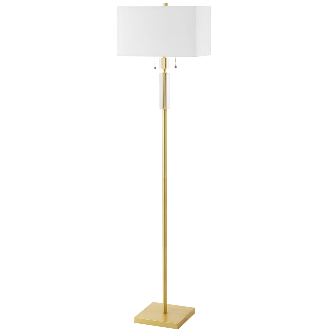 Fernanda 2 Light Incandescent Floor Lamp in Aged Brass by Dainolite