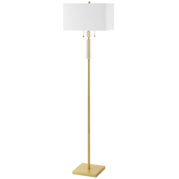 Fernanda 2 Light Incandescent Floor Lamp in Aged Brass by Dainolite