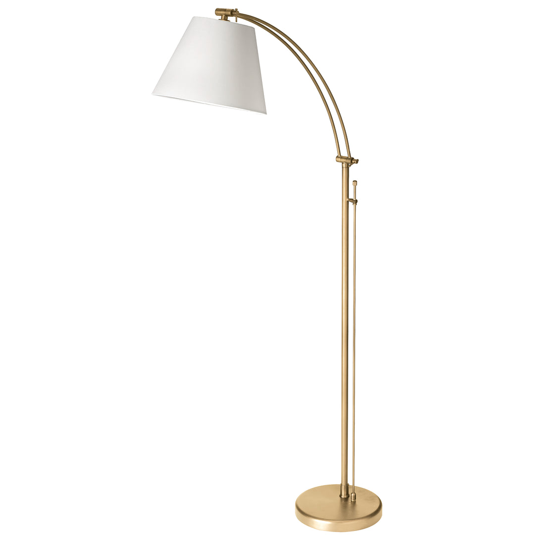 Felix 1 Light Incandescent Adjustable Floor Lamp in Aged Brass by Dainolite