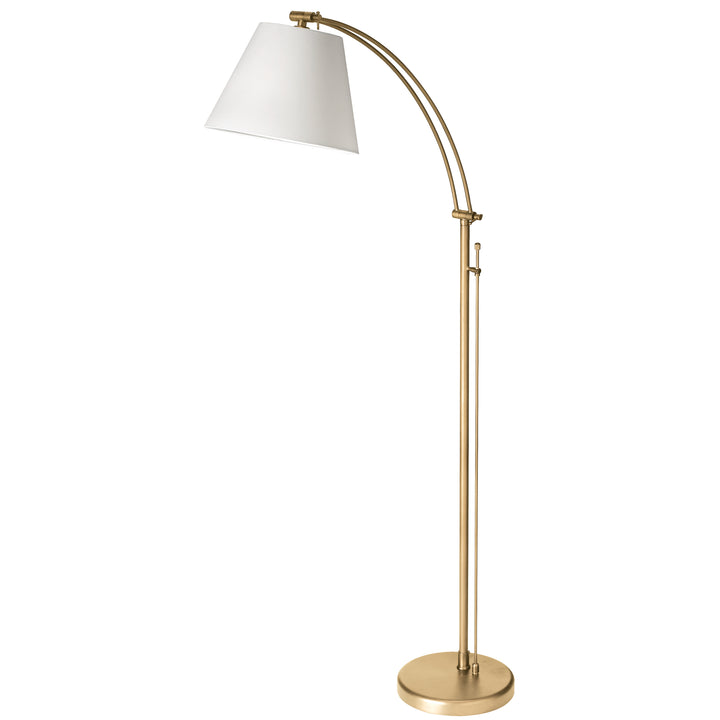 Felix 1 Light Incandescent Adjustable Floor Lamp in Aged Brass by Dainolite