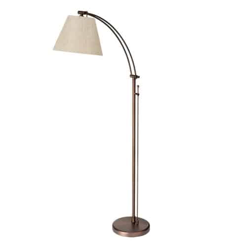 Felix 1 Light Incandescent Adjustable Floor Lamp in Oil Brushed Bronze by Dainolite