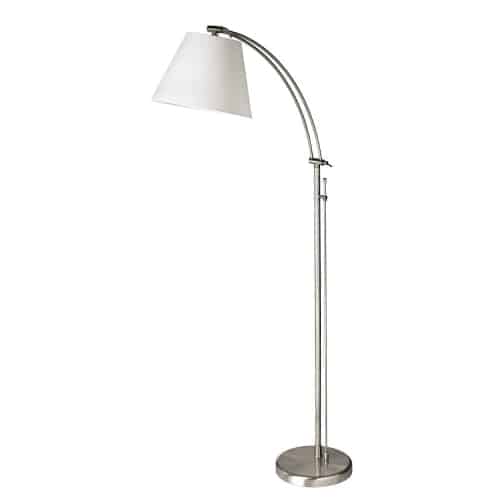 Felix 1 Light Incandescent Adjustable Floor Lamp in Satin Chrome by Dainolite