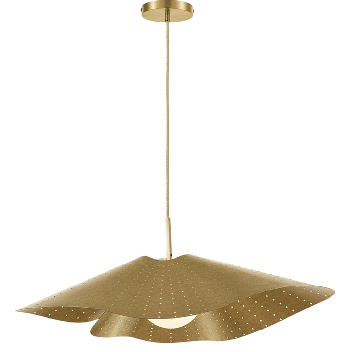 Darby 1 Light Pendant in Aged Brass by Dainolite