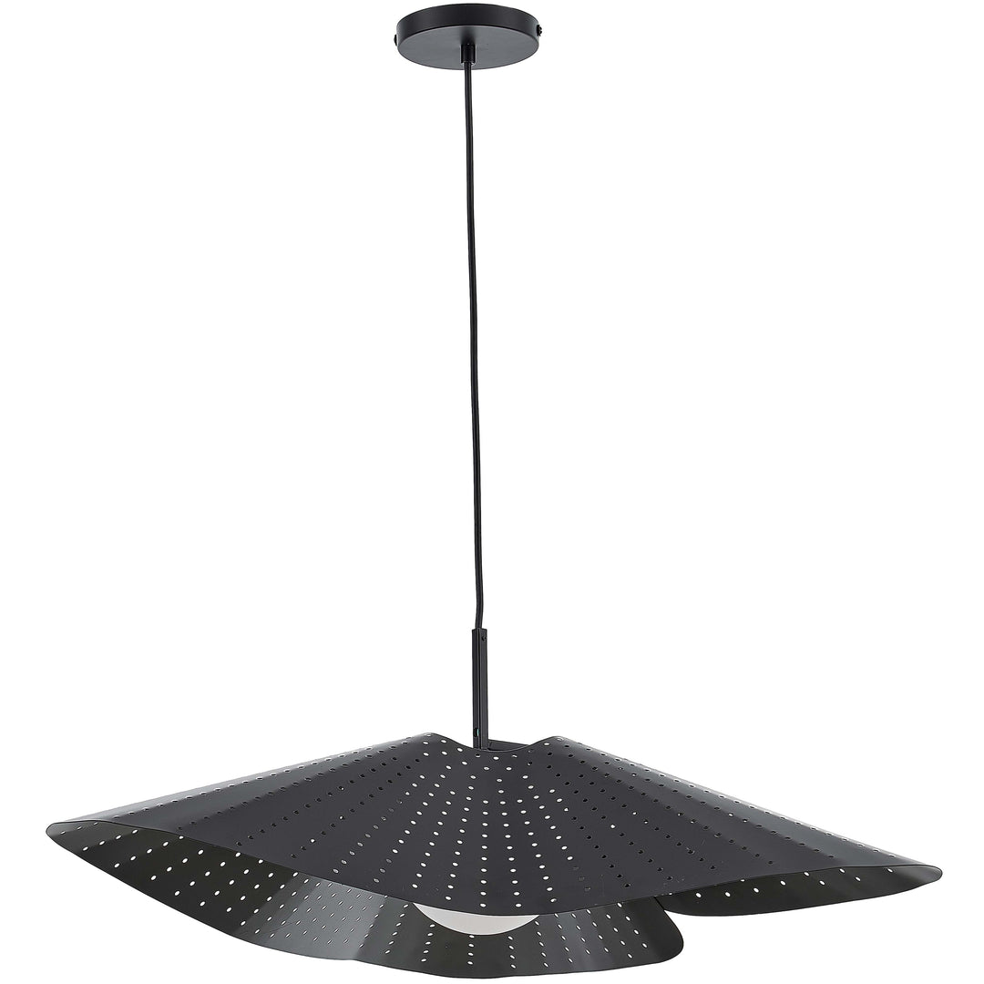 Darby 1 Light Pendant in Matte Black by Dainolite