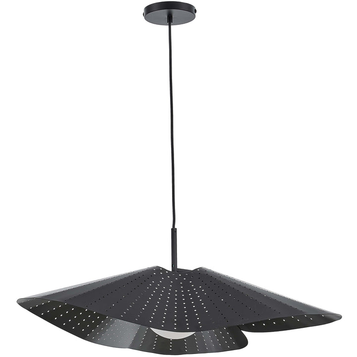 Darby 1 Light Pendant in Matte Black by Dainolite