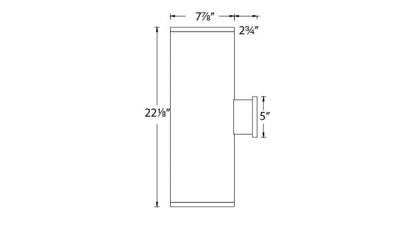 Tube Architectural 8" Extended Single Wall Mount