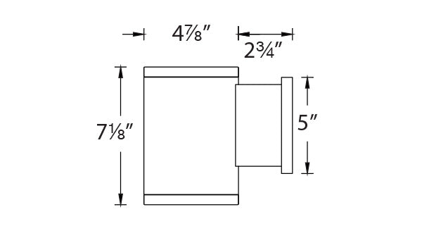 Tube Architectural 5" Single Wall Mount