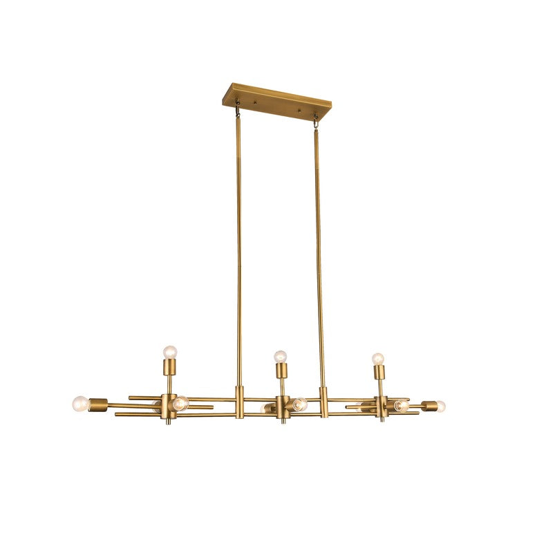 Rectangular Frame with Visible Chandelier in Gold by Bethel