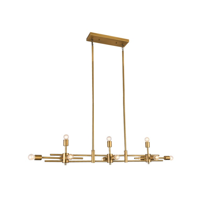 Rectangular Frame with Visible Chandelier in Gold by Bethel