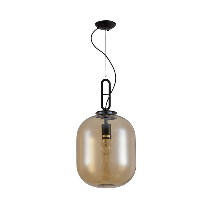 Matte Black Glass Pendant by Bethel - view 2