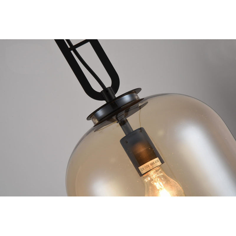 Matte Black Glass Pendant by Bethel - view 3