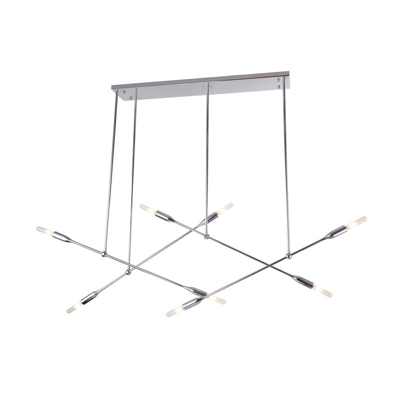 Iron Frame Stick Ceiling Fixture in Chrome by Bethel