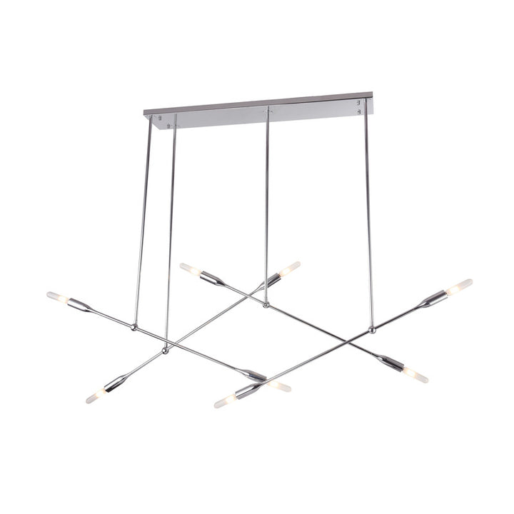 Iron Frame Stick Ceiling Fixture in Chrome by Bethel