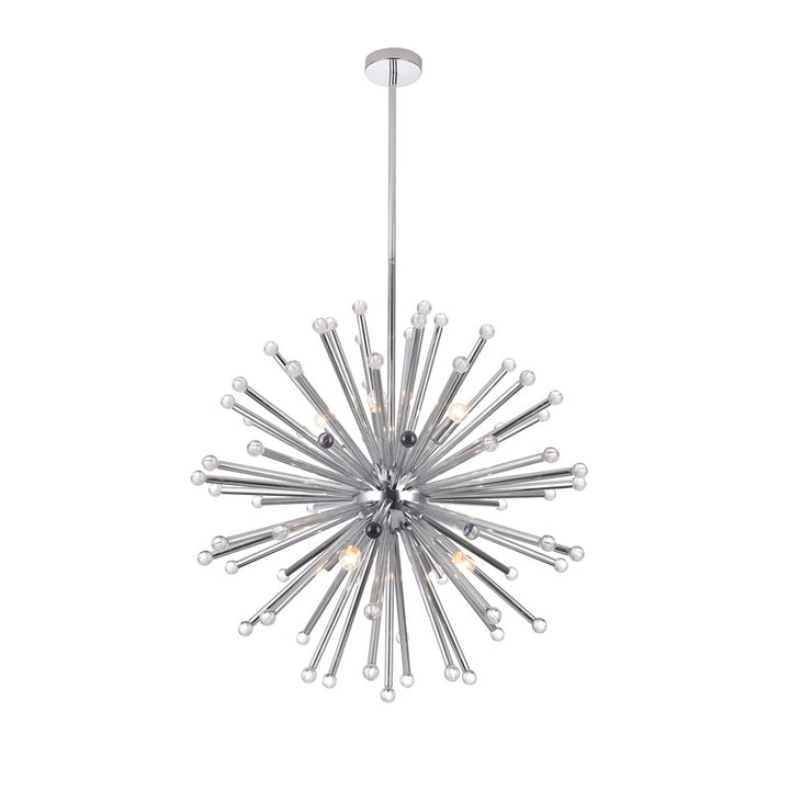 Chrome Glass Chandelier by Bethel