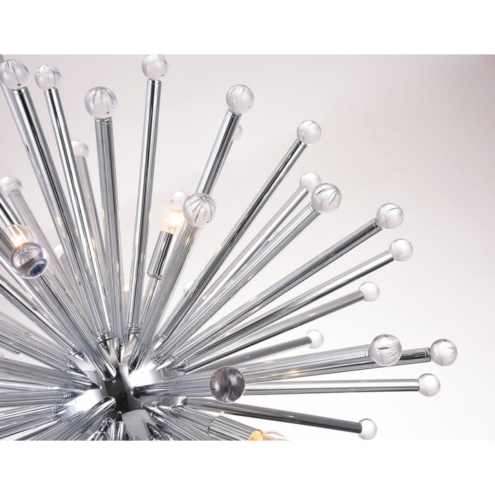 Chrome Glass Chandelier by Bethel - view 3